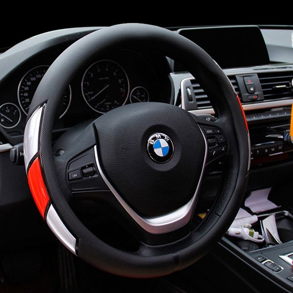 kkysyelva car interior accessories black auto sports steering wheel cover leather 38cm vehicle truch steering covers
kkysyelva car interior accessories black auto sports steering wheel cover leather 38cm vehicle truch steering covers