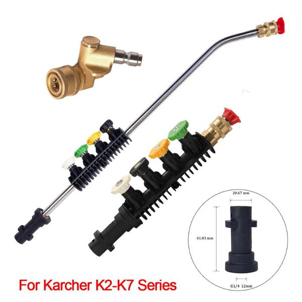 high pressure metal jet lance nozzle 180 bar car water gun washer extend rod with 5 quick nozzle tips for karcher k series
high pressure metal jet lance nozzle 180 bar car water gun washer extend rod with 5 quick nozzle tips for karcher k series