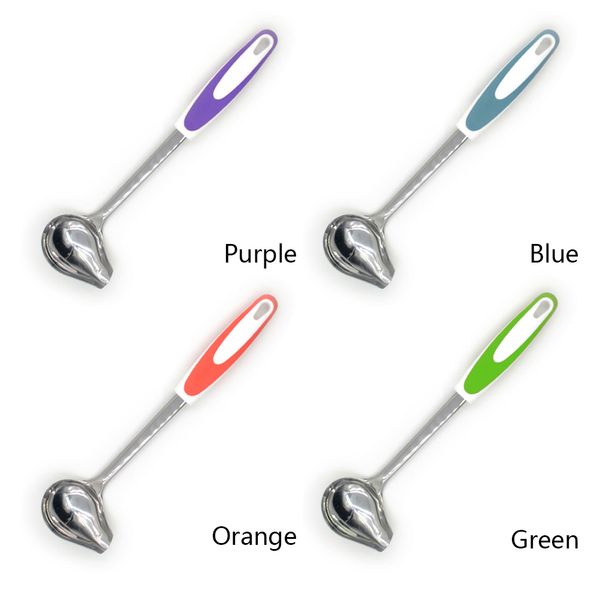 non slip good grip drizzling pouring soup stainless steel kitchen cooking sauce spoon long handle serving spout shape porridge
non slip good grip drizzling pouring soup stainless steel kitchen cooking sauce spoon long handle serving spout shape porridge