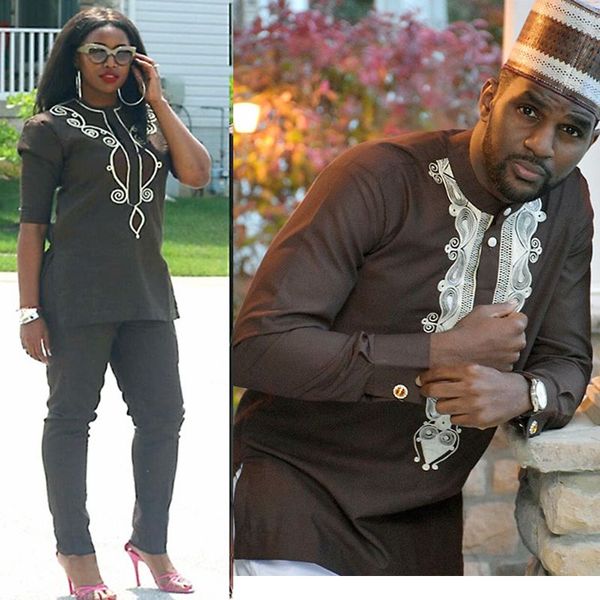 african couple clothes women men dashiki embroidery outfit suits shirt pant 2 pieces set africain brown mens lady suit, Red
african couple clothes women men dashiki embroidery outfit suits shirt pant 2 pieces set africain brown mens lady suit, Red