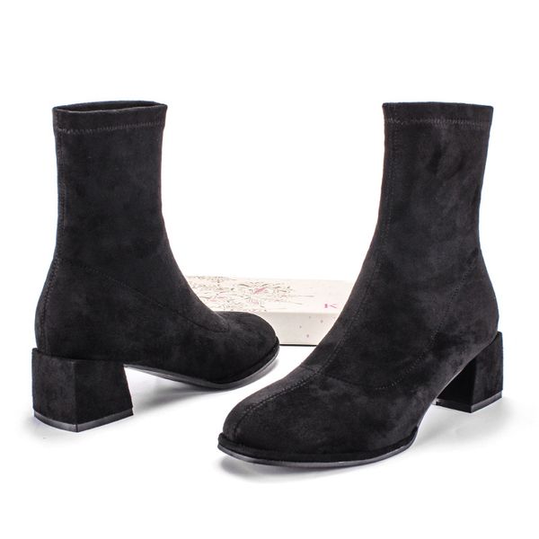 small round head slim martin boots and girls 2019 new korean roughheeled shoes and girlssleeves convenient suede shoes, Black
small round head slim martin boots and girls 2019 new korean roughheeled shoes and girlssleeves convenient suede shoes, Black