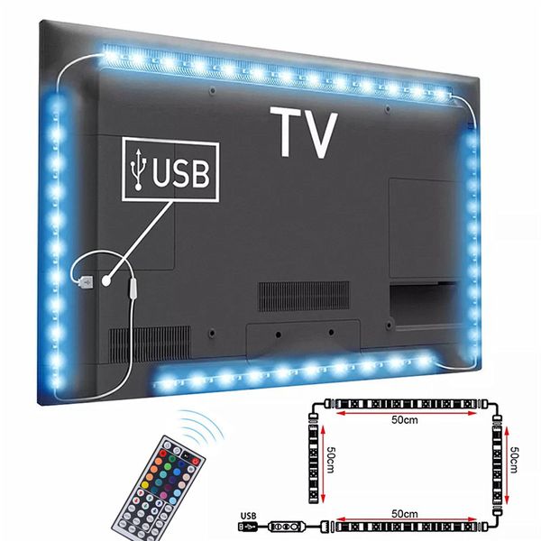 DC5V USB-кабель светодиодные полосы света лампы SMD 5050 ТВ Комплект фонового освещения Настольный фоновый светильник для телевизора Экран дисплея компьютера
DC5V USB-кабель светодиодные полосы света лампы SMD 5050 ТВ Комплект фонового освещения Настольный фоновый светильник для телевизора Экран дисплея компьютера
