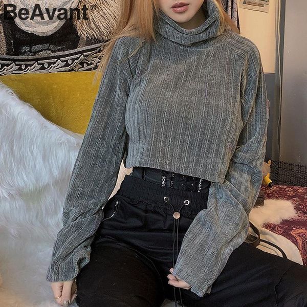 beavant turtleneck cropped sweatshirt hoodies women autumn winter female knitted shirt fashion ladies long sleeve pullovers, Black
beavant turtleneck cropped sweatshirt hoodies women autumn winter female knitted shirt fashion ladies long sleeve pullovers, Black