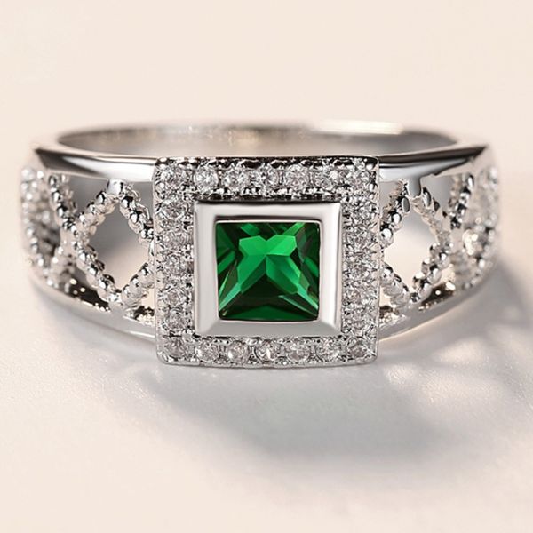 fashion brand hollow out finger rings lady gilrs elegant sliver color green cz wedding ring for women bague femme dropshipping, Silver
fashion brand hollow out finger rings lady gilrs elegant sliver color green cz wedding ring for women bague femme dropshipping, Silver