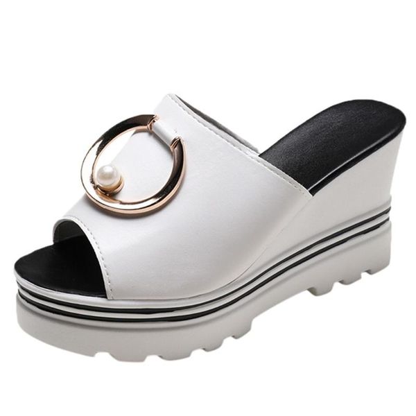 fashion ladies summer pearl slip-on fish mouth breathable sandals wedges 2020 new women's slip-on sandals women's shoes, Black
fashion ladies summer pearl slip-on fish mouth breathable sandals wedges 2020 new women's slip-on sandals women's shoes, Black
