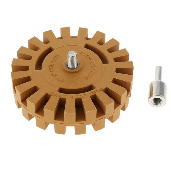 pneumatic rubber wheel with electric drill adapter for easy installation in any pneumatic or domestic electric drill (yellow
pneumatic rubber wheel with electric drill adapter for easy installation in any pneumatic or domestic electric drill (yellow