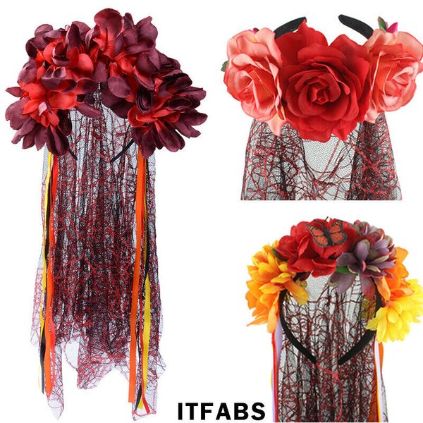 2019 fancy rose flower lace halloween headband festival mesh lace hairband headdress
2019 fancy rose flower lace halloween headband festival mesh lace hairband headdress