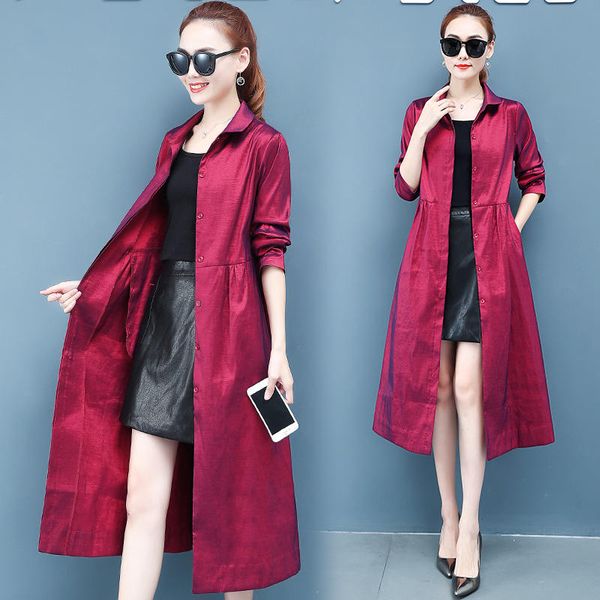 4xl long trench coat women clothing spring and autumn long sleeve coat windbreaker slim solid trench feminino q2273, Tan;black
4xl long trench coat women clothing spring and autumn long sleeve coat windbreaker slim solid trench feminino q2273, Tan;black