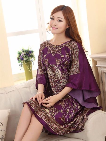 new arrival chinese women's faux silk robe bath gown yukata nightgown flower nuisette pijama mujer zh789f, Black;red
new arrival chinese women's faux silk robe bath gown yukata nightgown flower nuisette pijama mujer zh789f, Black;red