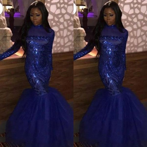 royal blue sequined mermaid prom dresses 2020 african long sleeves tulle floor length tulle formal party evening gowns bc3444, Black
royal blue sequined mermaid prom dresses 2020 african long sleeves tulle floor length tulle formal party evening gowns bc3444, Black