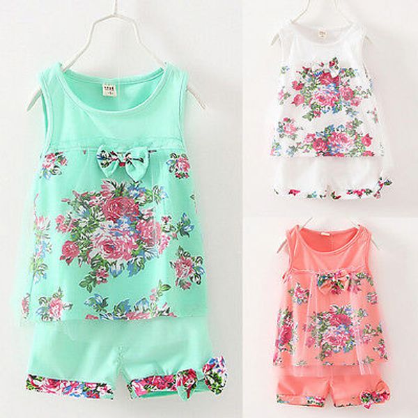 New Summer Colorful Floral 2Pcs Sweet Baby Kids Girls Flower Vest Tops T-shirt+Short Pants Tulle Children Clothes Outfit Set
New Summer Colorful Floral 2Pcs Sweet Baby Kids Girls Flower Vest Tops T-shirt+Short Pants Tulle Children Clothes Outfit Set