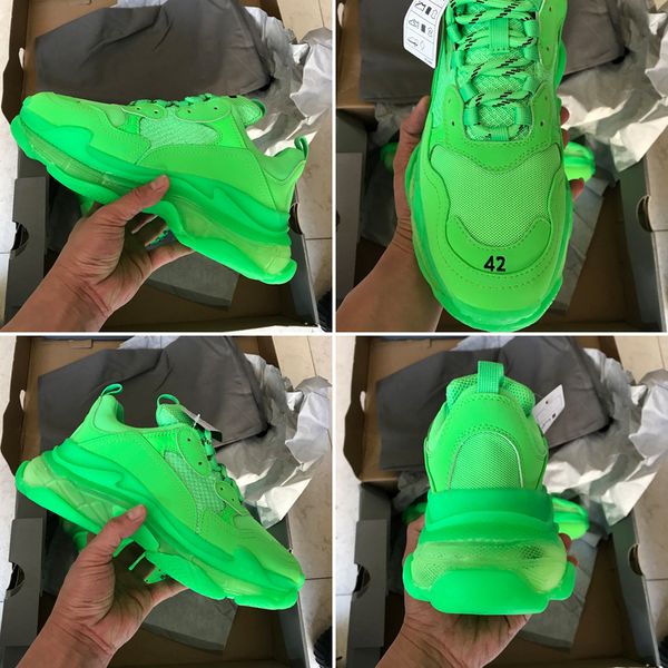 With Box 2019 New Fashion Triple S Designer Dad Shoes Best Quality Triple-S Zapatos Dark Green Clear Sole Men Women Casual Shoes Sport
With Box 2019 New Fashion Triple S Designer Dad Shoes Best Quality Triple-S Zapatos Dark Green Clear Sole Men Women Casual Shoes Sport