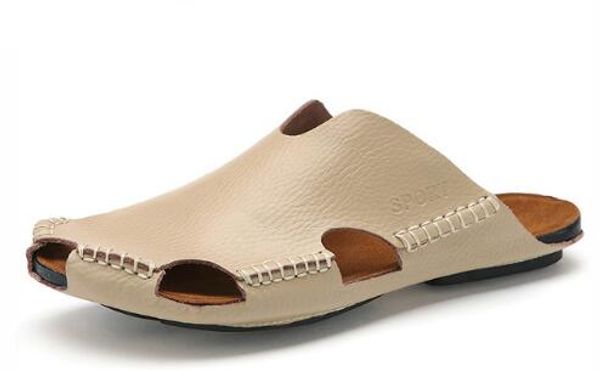 summer cool leather breathable men flip flops korean style male slipper non-slide male handmade slippers sewing shoes, Black
summer cool leather breathable men flip flops korean style male slipper non-slide male handmade slippers sewing shoes, Black