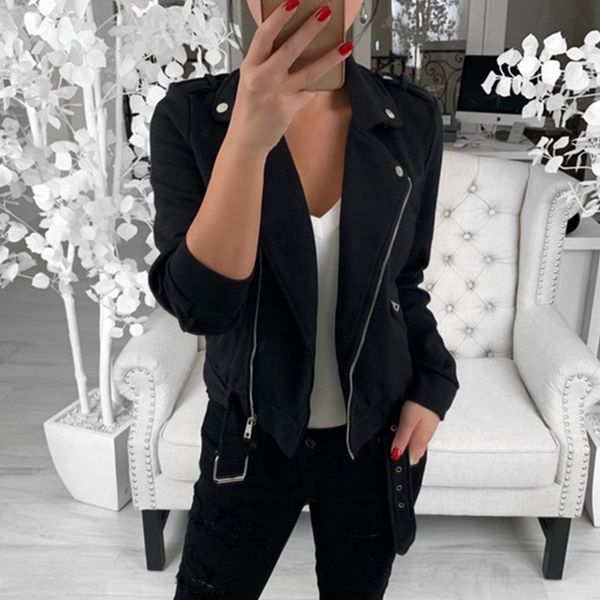 litthing autumn women black slim cool lady jackets sweet female zipper femme outwear plus size coats long sleeve basic jackets, Black;brown
litthing autumn women black slim cool lady jackets sweet female zipper femme outwear plus size coats long sleeve basic jackets, Black;brown