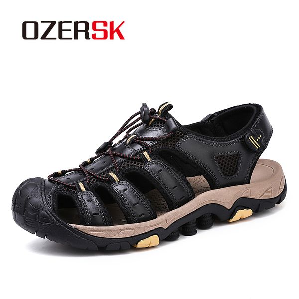 ozersk 2020 new big size genuine leather cowhide men sandals summer quality beach slippers casual sneakers outdoor beach shoes, Black
ozersk 2020 new big size genuine leather cowhide men sandals summer quality beach slippers casual sneakers outdoor beach shoes, Black