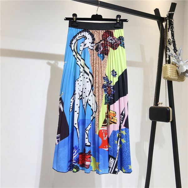 african clothing cartoon print a-word pleated skirt summer 2019 new high-waisted, medium-length, full-length skirt, Red
african clothing cartoon print a-word pleated skirt summer 2019 new high-waisted, medium-length, full-length skirt, Red