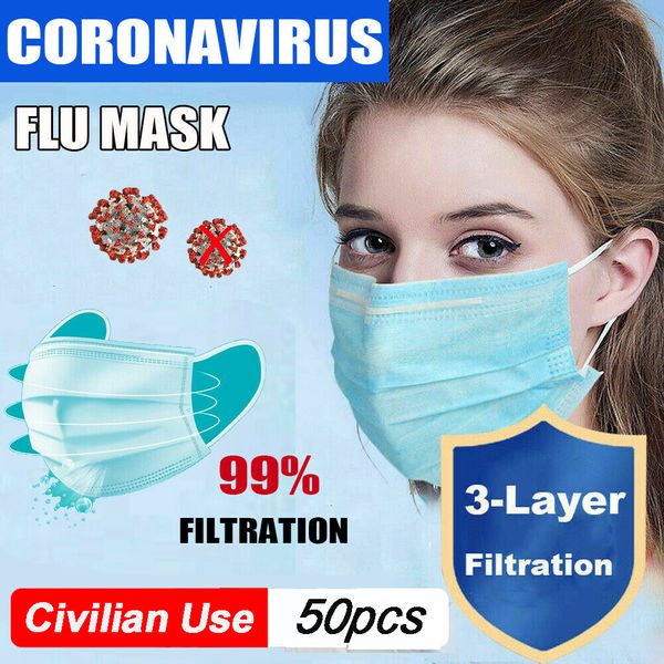 50pcs profession face masks surgical 3-ply nonwoven disposable elastic mouth anti-virus 2019-ncov civilian n95 face mask
50pcs profession face masks surgical 3-ply nonwoven disposable elastic mouth anti-virus 2019-ncov civilian n95 face mask