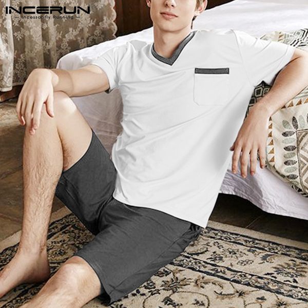 incerun cotton men pajamas sets short sleeve sleepwear shorts sets leisure loose v neck soft summer mens nightwear suit homewear, Black;brown
incerun cotton men pajamas sets short sleeve sleepwear shorts sets leisure loose v neck soft summer mens nightwear suit homewear, Black;brown