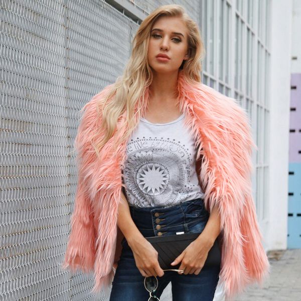 2018 shaggy faux fur coat women winter warm long sleeve v neck high street fur jacket coat hairy overcoat plus size 3xl 6q2141, Black
2018 shaggy faux fur coat women winter warm long sleeve v neck high street fur jacket coat hairy overcoat plus size 3xl 6q2141, Black