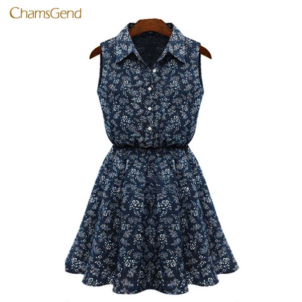 chamsgend women dress 2018 summer lady lapel sleeveless casual print slim denim dress vintage mini pleated elegant dresses, Black;gray
chamsgend women dress 2018 summer lady lapel sleeveless casual print slim denim dress vintage mini pleated elegant dresses, Black;gray