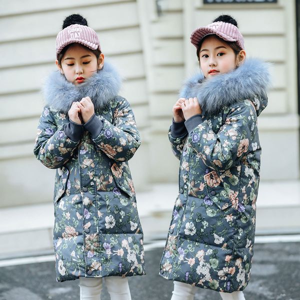 -30 degrees russian winter girl down jacket white duck down flowers long girl coat 5-14 years kids teenage parka snowsuit, Blue;gray
-30 degrees russian winter girl down jacket white duck down flowers long girl coat 5-14 years kids teenage parka snowsuit, Blue;gray