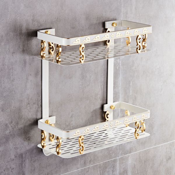 bathroom shelf space aluminum white & gold shower shampoo soap cosmetic shelf bathroom accessories storage organizer rack holder
bathroom shelf space aluminum white & gold shower shampoo soap cosmetic shelf bathroom accessories storage organizer rack holder
