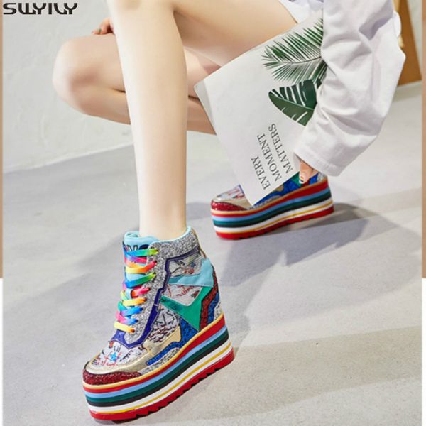swyivy rainbow chunky sneakers women casual wedge shoes woman 2020 spring super high heel bliing platform sneakers for women 34 y200424, Black
swyivy rainbow chunky sneakers women casual wedge shoes woman 2020 spring super high heel bliing platform sneakers for women 34 y200424, Black