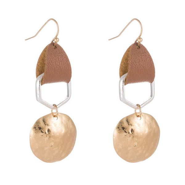 zwpon fashion circle hammered circle zinc alloy leather drop earrings geometric round alloy drop earrings for woman jewelry, Silver
zwpon fashion circle hammered circle zinc alloy leather drop earrings geometric round alloy drop earrings for woman jewelry, Silver