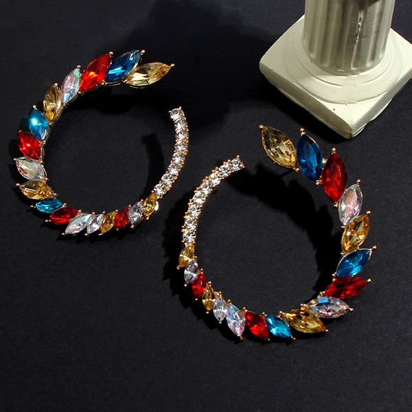 just feel spiral circle drop fashion earrings for women colorful big statement hanging crystal earrings wedding bridal jewelry, Silver
just feel spiral circle drop fashion earrings for women colorful big statement hanging crystal earrings wedding bridal jewelry, Silver