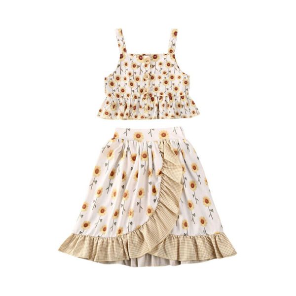 summer toddler kids baby girl sunflower crop ruffle dress outfit clothes casaul summer set, White
summer toddler kids baby girl sunflower crop ruffle dress outfit clothes casaul summer set, White