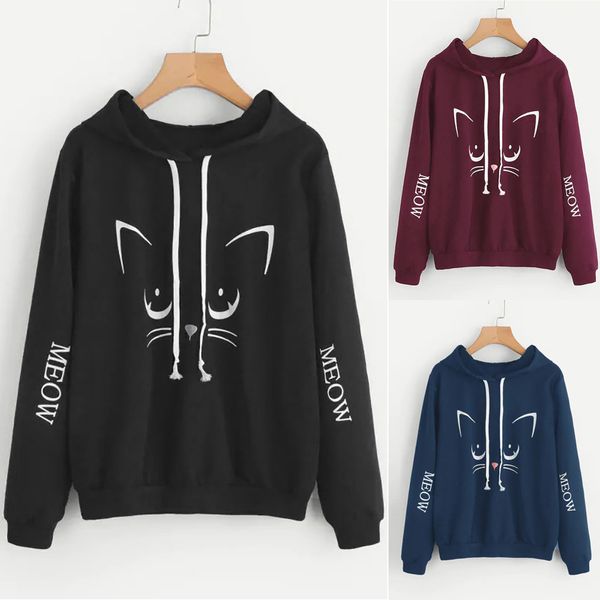 hsu new sweatshirt fashion women long sleeve sweatshirt hoodie letter cat print pullover blouse casual female clothes, Black
hsu new sweatshirt fashion women long sleeve sweatshirt hoodie letter cat print pullover blouse casual female clothes, Black