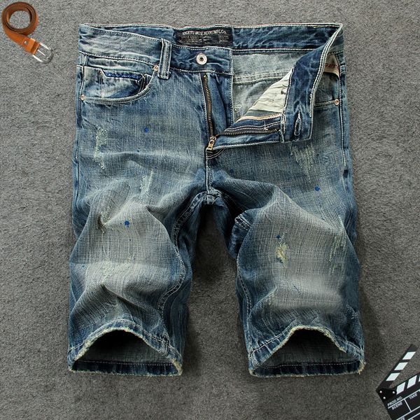 2019 italian fashion men jeans shorts retro vintage classical short jeans knee length brand cotton denim shorts men, Blue
2019 italian fashion men jeans shorts retro vintage classical short jeans knee length brand cotton denim shorts men, Blue