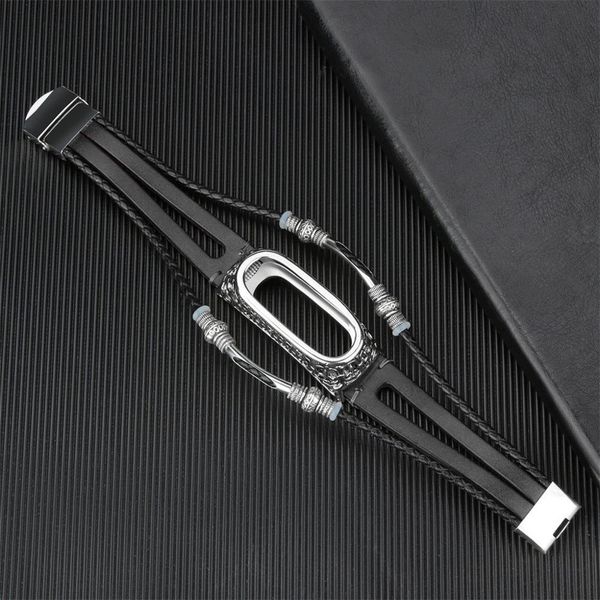 replacement leather wristband band strap+ metal case for mi band 4 bracelet vintage soft stainless steel classic buckle, Black;brown
replacement leather wristband band strap+ metal case for mi band 4 bracelet vintage soft stainless steel classic buckle, Black;brown