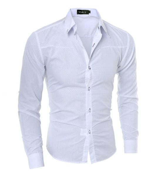 2020 long sleeve shirt men spring casual fashion men shirt button up cotton clothing, White;black
2020 long sleeve shirt men spring casual fashion men shirt button up cotton clothing, White;black