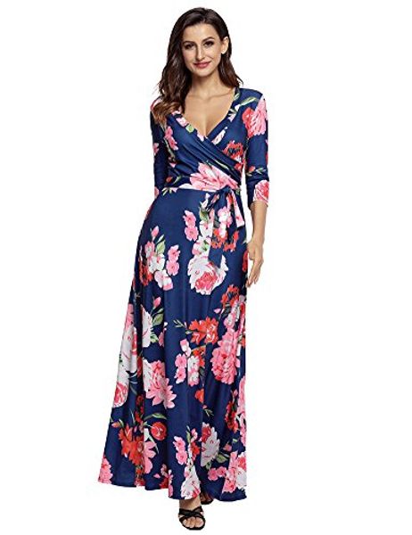 romacci womens floral print faux wrap deep v neck maxi long dresses with belt, Black;gray
romacci womens floral print faux wrap deep v neck maxi long dresses with belt, Black;gray