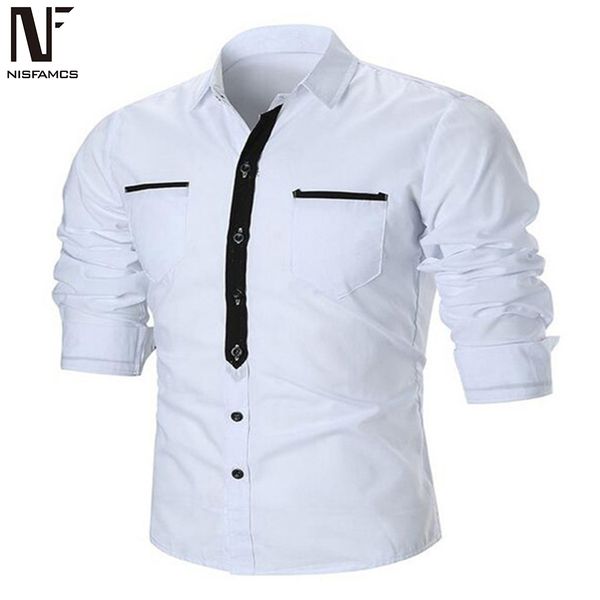 korean style slim man long sleeve clothes solid color turn-down collar blusa young man casual shirt office wear new arrival, White;black
korean style slim man long sleeve clothes solid color turn-down collar blusa young man casual shirt office wear new arrival, White;black