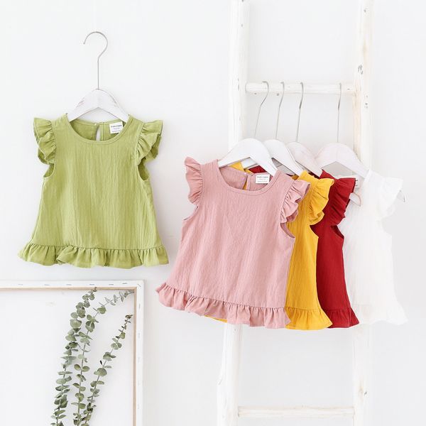 2020 children shirts summer girls blouse shirt lotus leaf sleeveless for kids candy color toddler outerwear baby tees, Blue
2020 children shirts summer girls blouse shirt lotus leaf sleeveless for kids candy color toddler outerwear baby tees, Blue