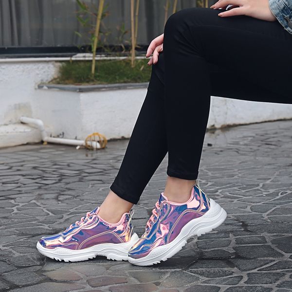 dudeli women sneakers shoes woman spring autumn pink shiny bling vulcanize shoes flats glinted pu lace up women's sneakers, Black
dudeli women sneakers shoes woman spring autumn pink shiny bling vulcanize shoes flats glinted pu lace up women's sneakers, Black