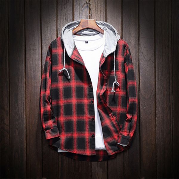 men's casual plaid print color patchwork long sleeve jacket coat male single-breasted loose fashion, Black;brown
men's casual plaid print color patchwork long sleeve jacket coat male single-breasted loose fashion, Black;brown