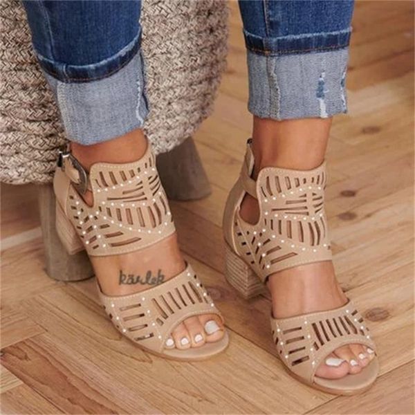 2020 women's sandals summer fashion hollow rhinestone carved women's sandals comfortable thick heel large size, Black
2020 women's sandals summer fashion hollow rhinestone carved women's sandals comfortable thick heel large size, Black