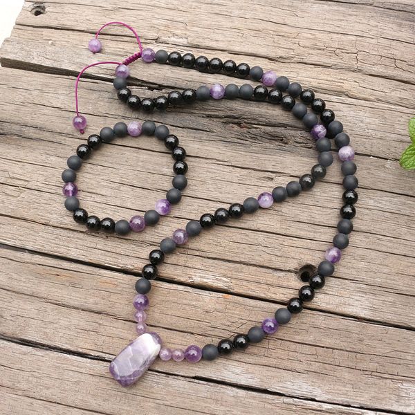 8mm natural stone beads,handmade,amethyst, matte onyx, japamala sets,spiritual jewelry,meditation, inspirational, 72 mala beads, Silver
8mm natural stone beads,handmade,amethyst, matte onyx, japamala sets,spiritual jewelry,meditation, inspirational, 72 mala beads, Silver