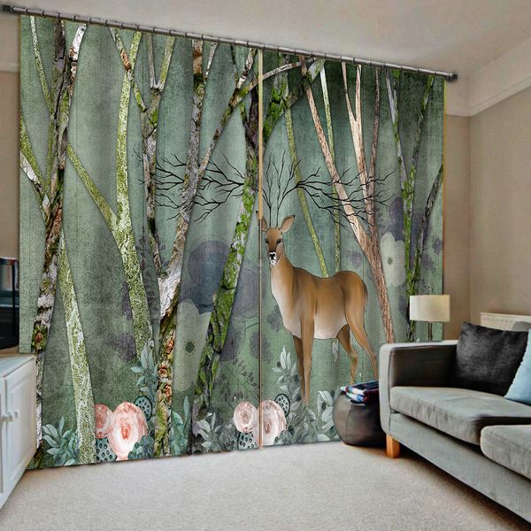 green grey forest tree curtain customized 3d curtains new window balcony thickened windshield blackout curtain
green grey forest tree curtain customized 3d curtains new window balcony thickened windshield blackout curtain