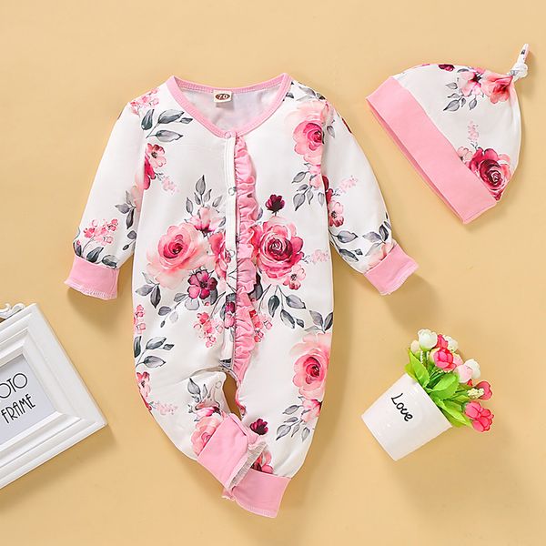 newborn infant baby boys girls floral ruffle jumpsuit romper hat outfits set baby clothes romper winter clothes roupa infantil, Blue
newborn infant baby boys girls floral ruffle jumpsuit romper hat outfits set baby clothes romper winter clothes roupa infantil, Blue