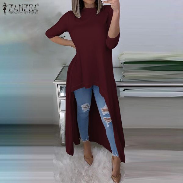 women's blouses & shirts 2021 spring long sleeve zanzea casual o neck blusas fashion party high low blouse women solid chemise female v, White
women's blouses & shirts 2021 spring long sleeve zanzea casual o neck blusas fashion party high low blouse women solid chemise female v, White