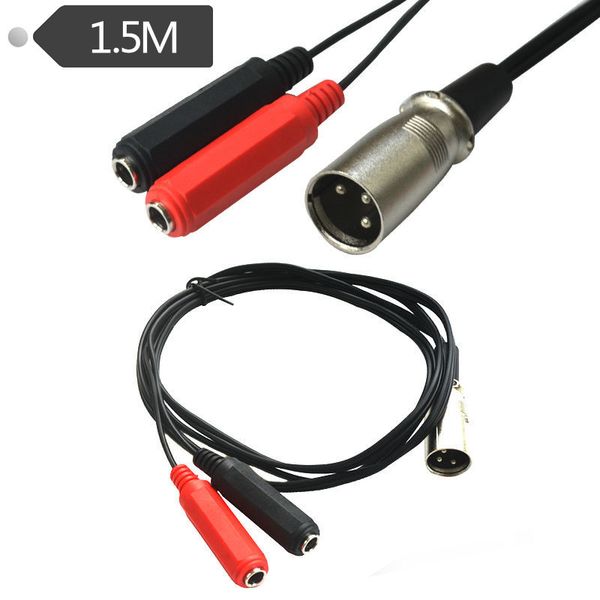 3-контактный XLR мужской двойной 1/4 " 6.35 мм женский разъем аудио Y кабель шнур 1.5 м
3-контактный XLR мужской двойной 1/4 " 6.35 мм женский разъем аудио Y кабель шнур 1.5 м