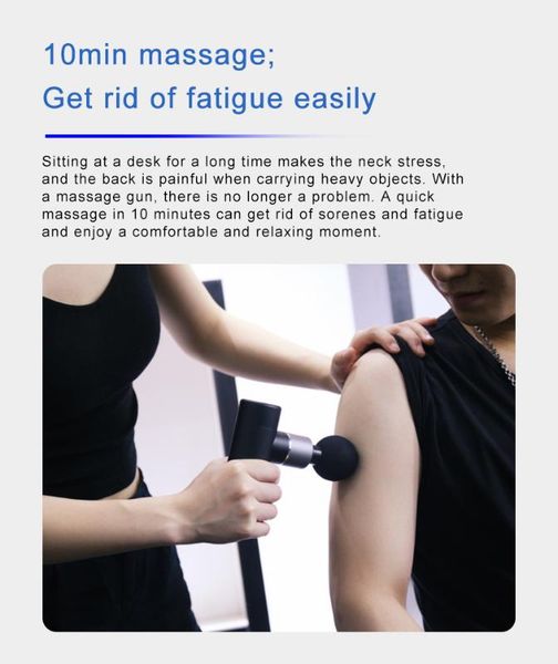 electric muscle massager therapy fascia massage gun deep vibration muscle relaxation fitness equipment with 4 massage heads new
electric muscle massager therapy fascia massage gun deep vibration muscle relaxation fitness equipment with 4 massage heads new