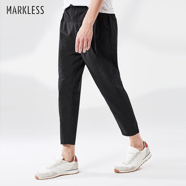 markless casual pants men 2019 spring solid color sportswear pants middle waist loose men trousers cla9815m, Black
markless casual pants men 2019 spring solid color sportswear pants middle waist loose men trousers cla9815m, Black