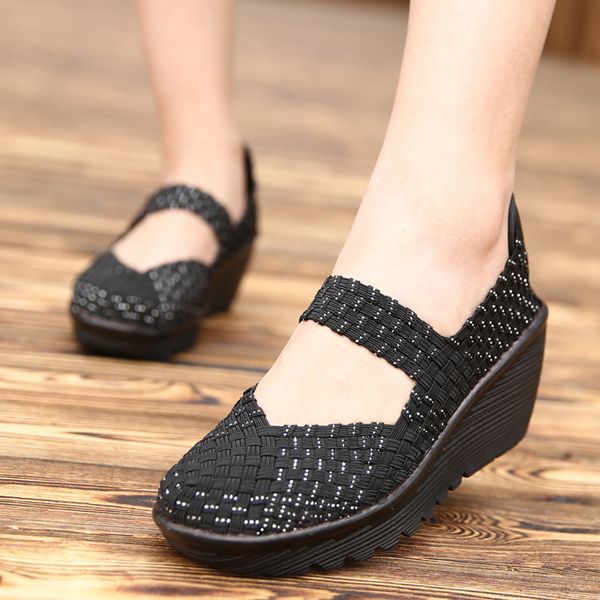 2019 women summer platform shoes breathable handmade woven flats shoes fashion sneakers women multi colors sandals big size 42, Black
2019 women summer platform shoes breathable handmade woven flats shoes fashion sneakers women multi colors sandals big size 42, Black