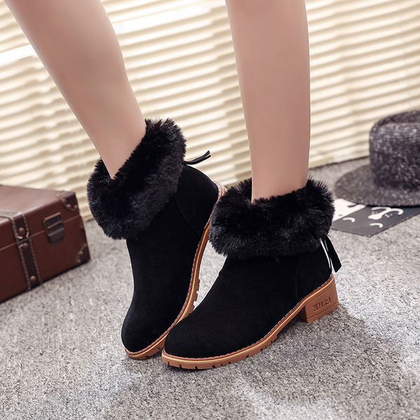 2019 high-quality winter new snow boots fur wool winter warm shoes with women waterproof snow boots female, Black
2019 high-quality winter new snow boots fur wool winter warm shoes with women waterproof snow boots female, Black