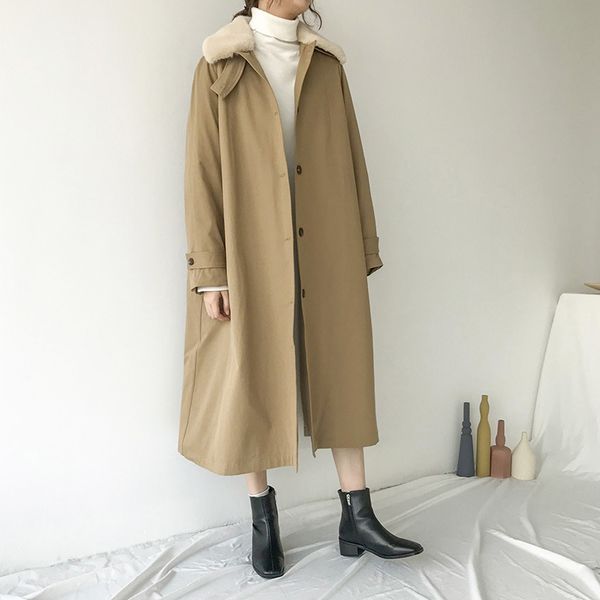large-collar cotton-padded clothes trench jacket 2019 new korean version of british women's cotton-padded mid-long thick jacket, Black
large-collar cotton-padded clothes trench jacket 2019 new korean version of british women's cotton-padded mid-long thick jacket, Black